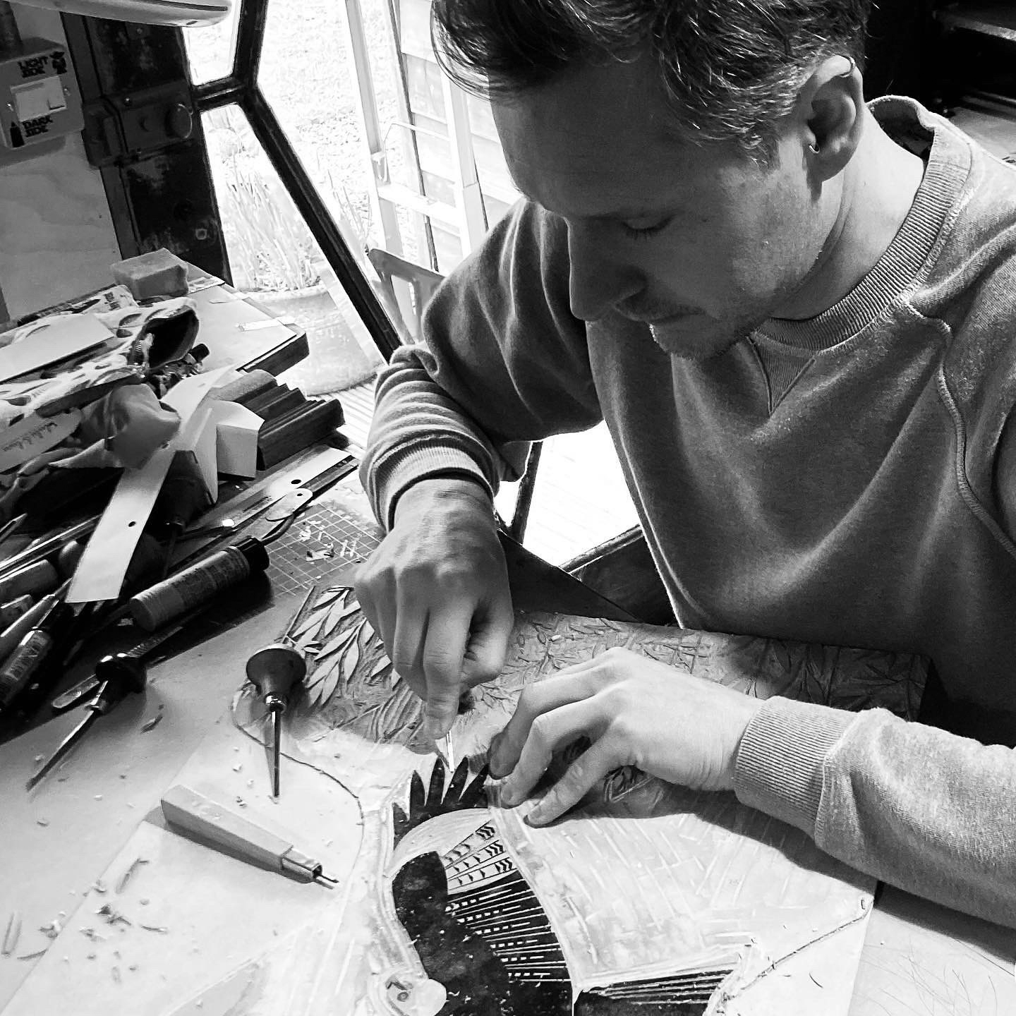 Ash leaf printmaking made london